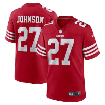 mens nike dontae johnson scarlet san francisco 49ers game pl